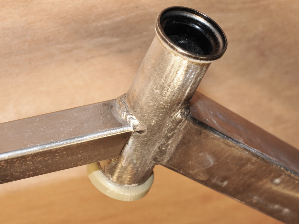 DutchMan Cargo Bike - head tube welded